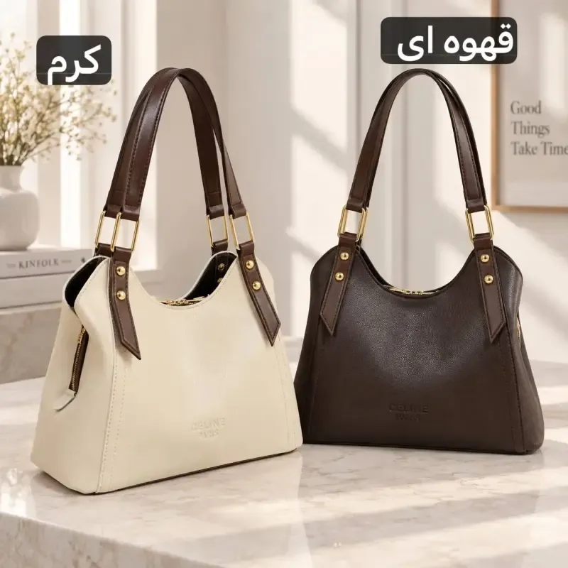 کیف زنانه چرم مصنوعی روزمره ابعاد 26 در 19 سانتیمتر