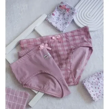 شورت اسلیپ زنانه طرحدار نخی سایز لارج فاق بلند برند چی چی