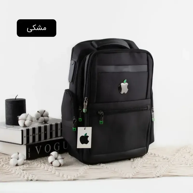 کوله پشتی پارچه ای مدرسه و دانشگاه ابعاد 40 در 30 سانتیمتر با جیب بیرونی