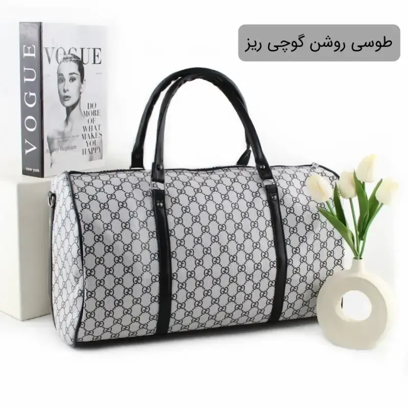 ساک ورزشی اسپرت چرم مصنوعی بند بلند ابعاد 50 در 18 در 30 سانتیمتر