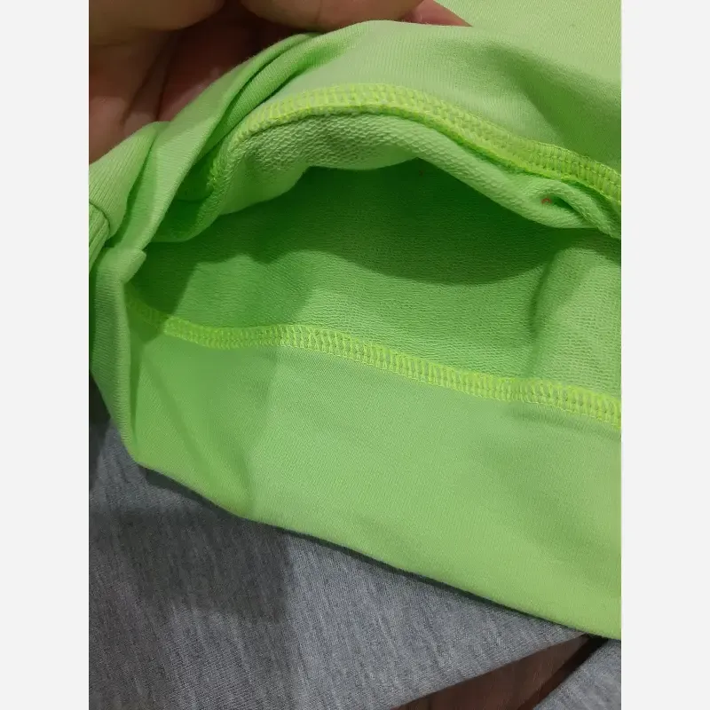ست کراپ و شلوار بگ طرح لبوبو پنبه ملانژ پشت دورس سایز 1 و 2