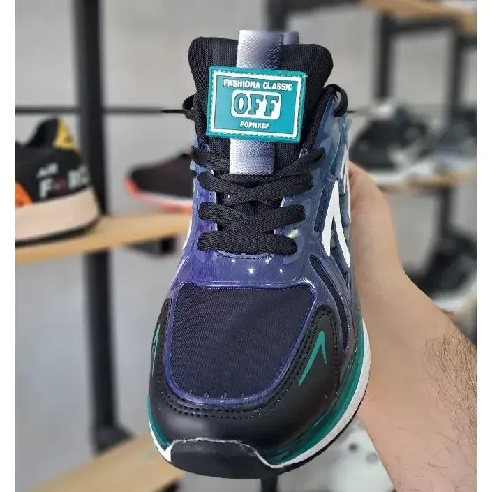 کفش اسپرت زنانه 730 مشکی سبز زیره تونلی راحت و سبک