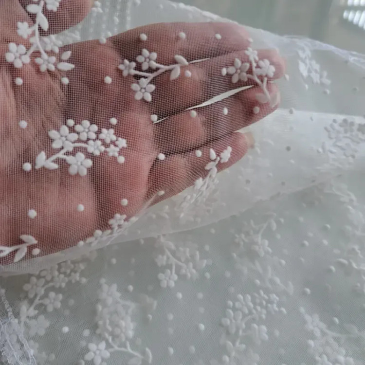 مینی اسکارف مجلسی سه گوش توری لبه گیپور ابعاد 75 در 75 سانتیمتر رنگبندی متنوع