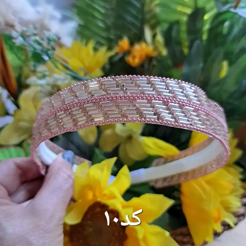 تل گیپور مجلسی گل سه بعدی زنانه رنگ سفید کرم بادمجانی زرشکی