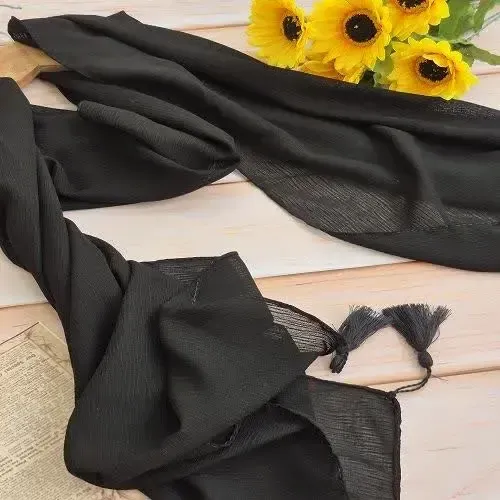 شال درختی تابستونی سبک و خنک قواره 200 در 75 رنگ شیری