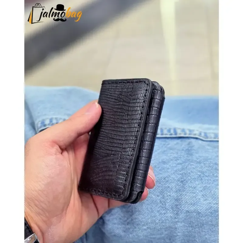 جاکارتی چرم طبیعی دکمه دار