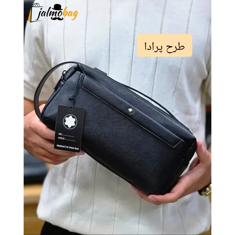 کیف دستی دوحالته مونت بلانک چرم وارداتی چهار زیپ