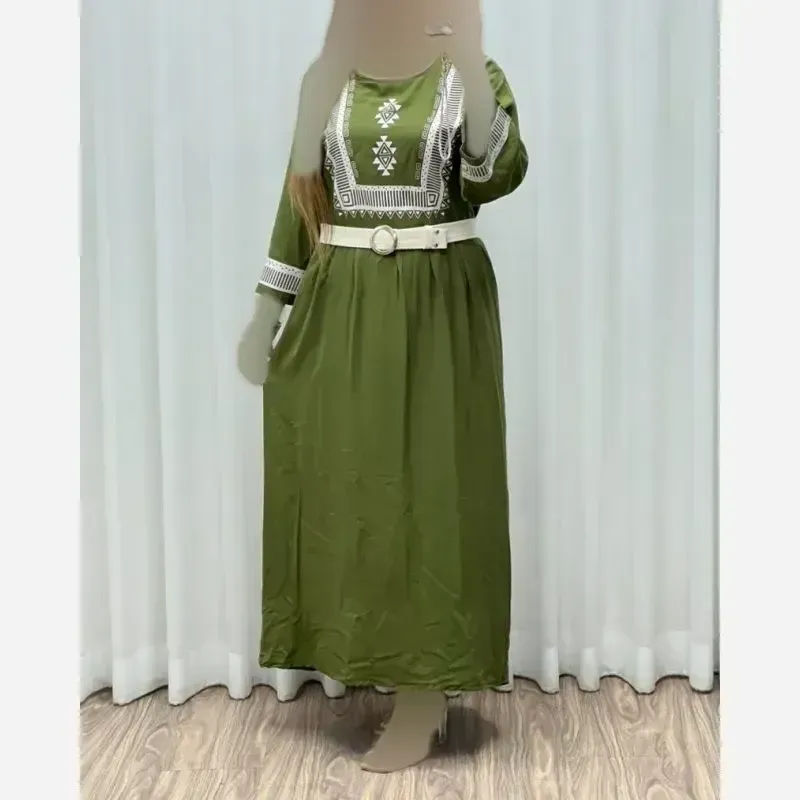 ساحلی نخی زنانه طرح سنتی بند دار فری سایز خنک تابستانی