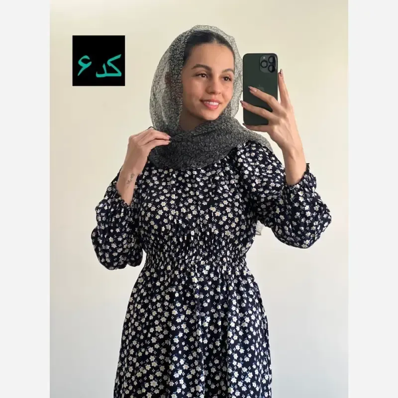 ساحلی نخی طرح دار ماچ خنک و تابستانه فری سایز