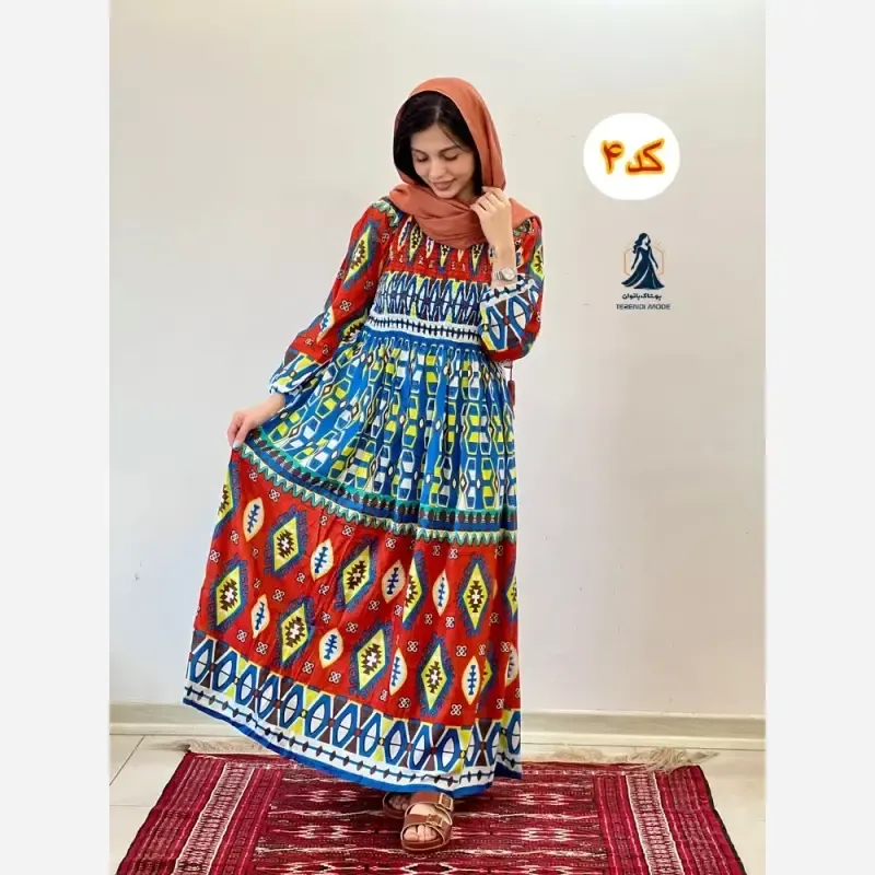 ساحلی کریشه هندی نخ وارداتی فری سایز کش دوزی شده