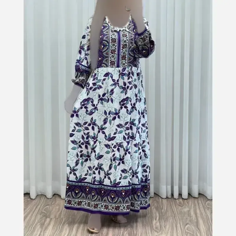 ساحلی نخی حاشیه دار زنانه فری سایز خنک و راحت