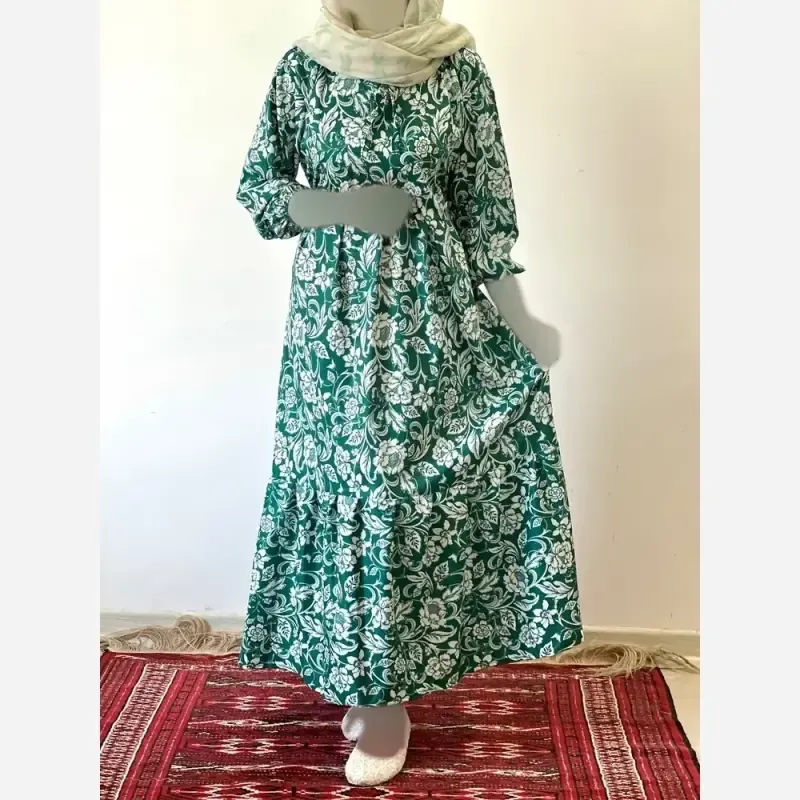 پیراهن ساحلی زنانه جنس فلور بوگاتی فری سایز قد 135