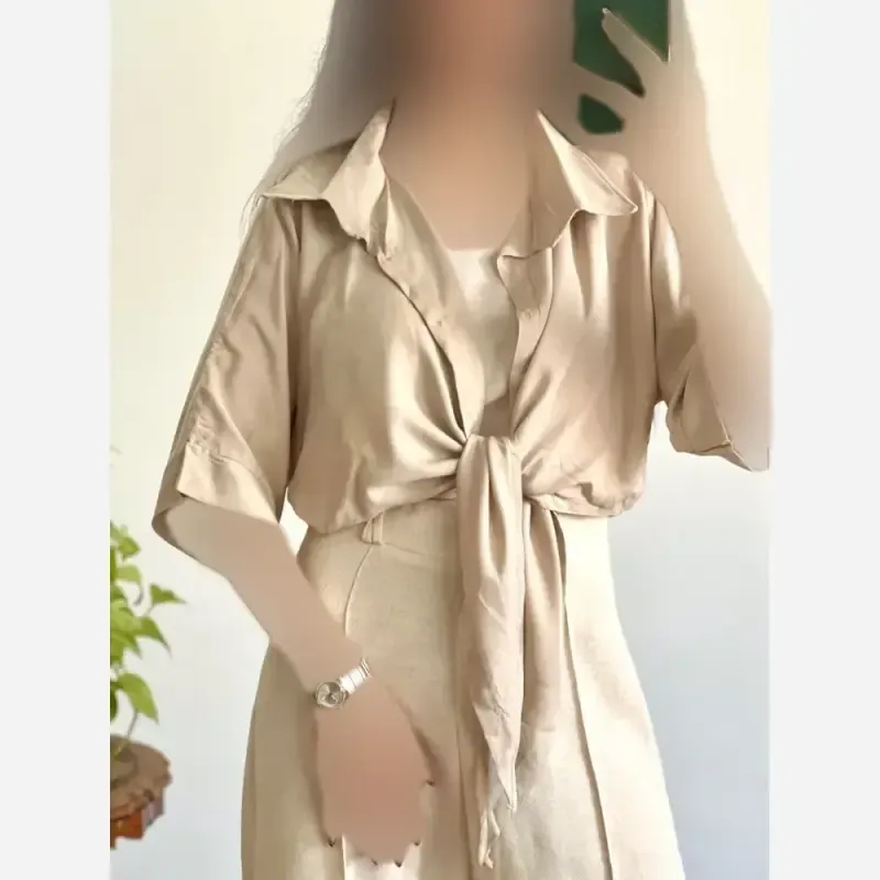 شومیز نخی گره ای خنک و تابستانه