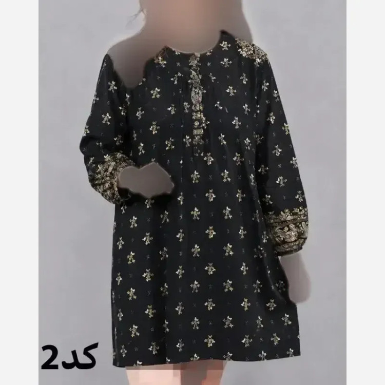 تونیک زنانه طرح اندونزی نخی سایز بزرگ قواره دار