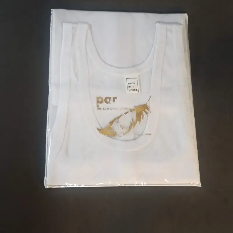 رکابی مردانه پنبهای بسته سه عددی رنگی سایز L تا 2XL