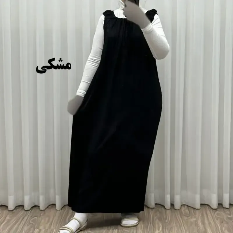 سارافون راحتی زنانه بلند نخی فری سایز مناسب تا سایز 54