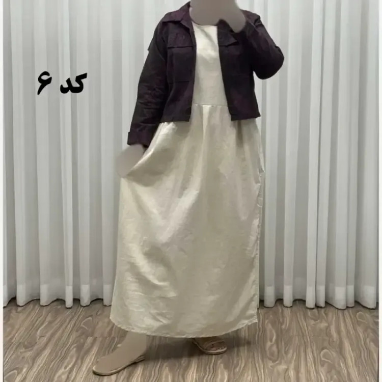 کت سارافون ترمه پاموق کد 1524 فری سایز مناسب تا سایز 46 جنس لینن چهارفصل شیک و راحت