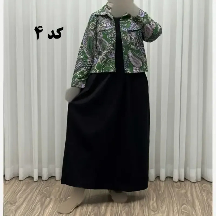 کت سارافون ترمه پاموق کد 1524 فری سایز مناسب تا سایز 46 جنس لینن چهارفصل شیک و راحت