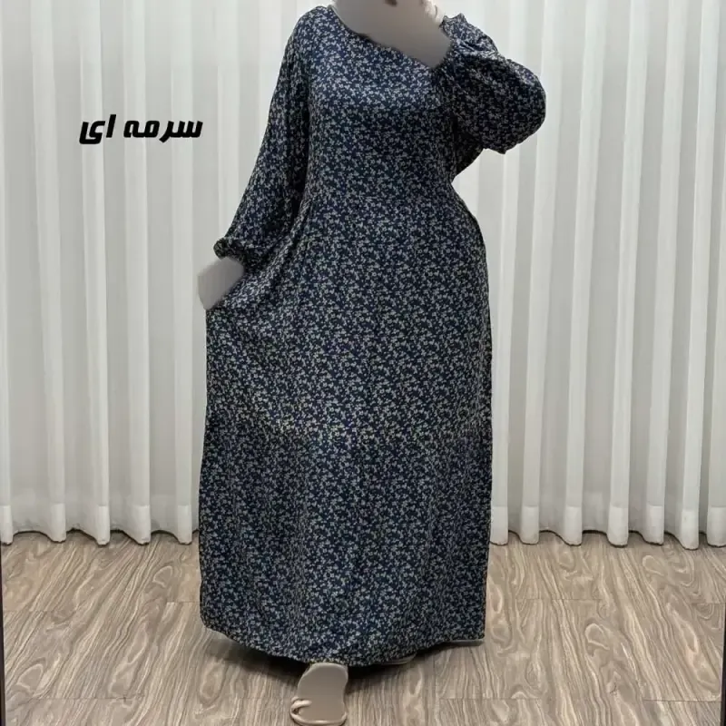 پیراهن ساحلی زنانه مدل ترلان نخی فری سایز کمر بنددار