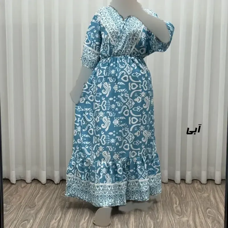 پیراهن زنانه فلور بوگاتی مدل دنیا چپ و راستی فری سایز مناسب تا 44