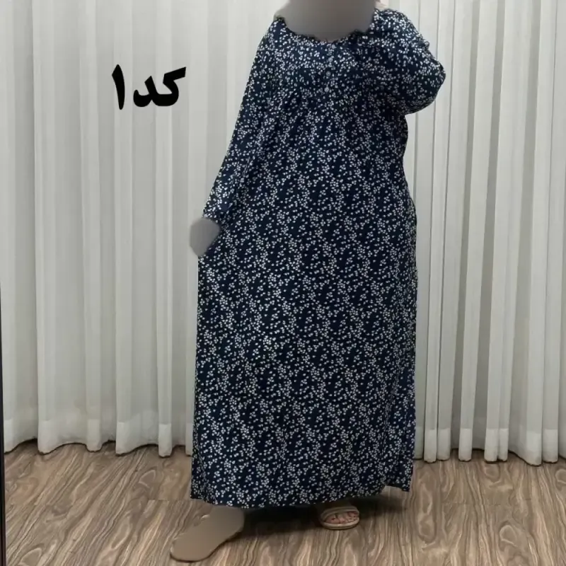 پیراهن سایزبزرگ نخی فری سایز تا 52 هندی کد 1498