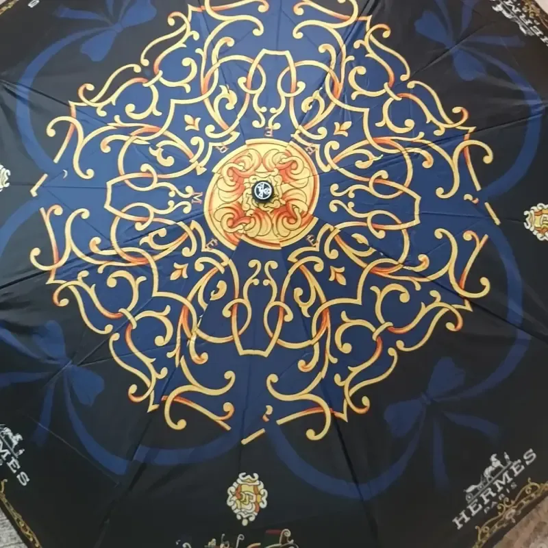 چتر اتوماتیک لوکس هرمس ضد باد با پارچه نانو و جعبه کادویی