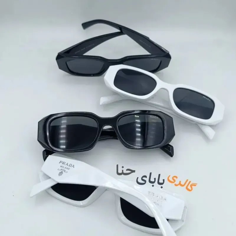 عینک آفتابی پرادا مدل مستطیلی فریم کائوچویی یونیسکس UV400