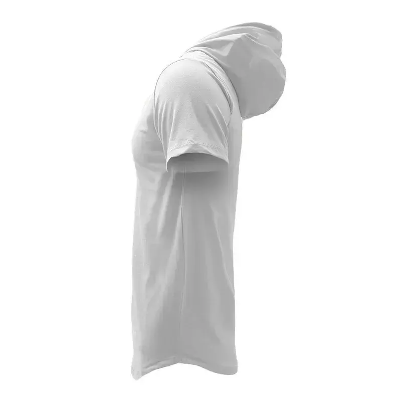 ست تی شرت و شلوار مردانه کلاه دار آستین کوتاه یقه بنددار پنبه ای طرح ساده دم پا کش زیپ دار