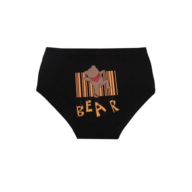 شورت اسلیپ زنانه نخی چاپی طرح خرس BEAR برند بانو سایز 2XL
