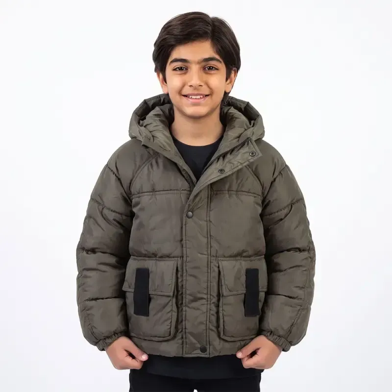 کاپشن باکسی پسرانه رنگ عدسی