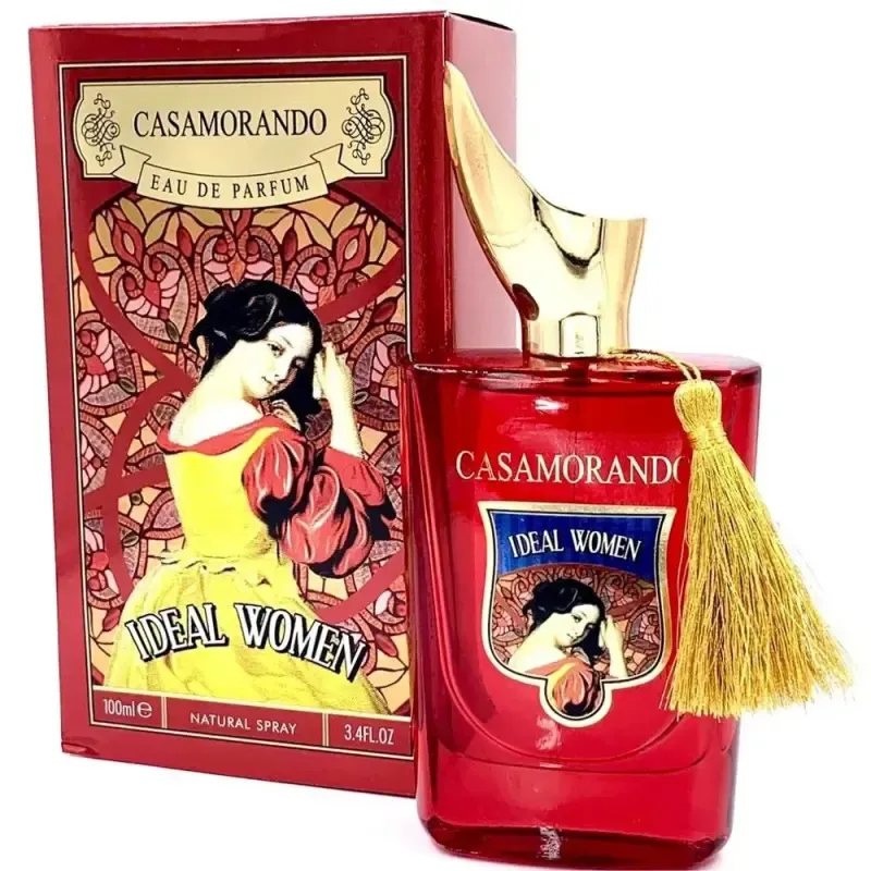 عطر زنانه فرگرنس ورد مدل کازاموراتی بوکت آیدل قرمز ادوپرفیوم حجم 100 میل طبع گرم و شیرین شرقی چوبی