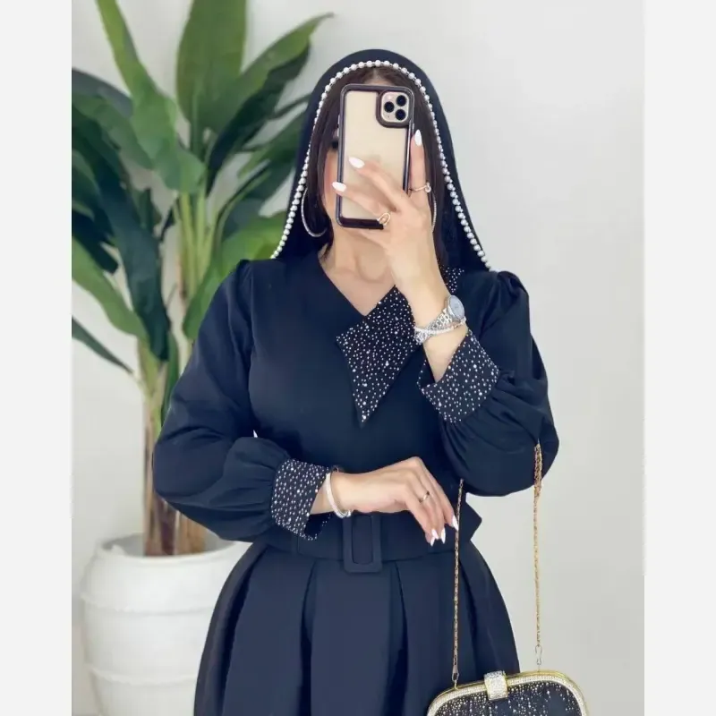 شومیز قواره دار زنانه کرپ الیزه درجه یک سایز بزرگ