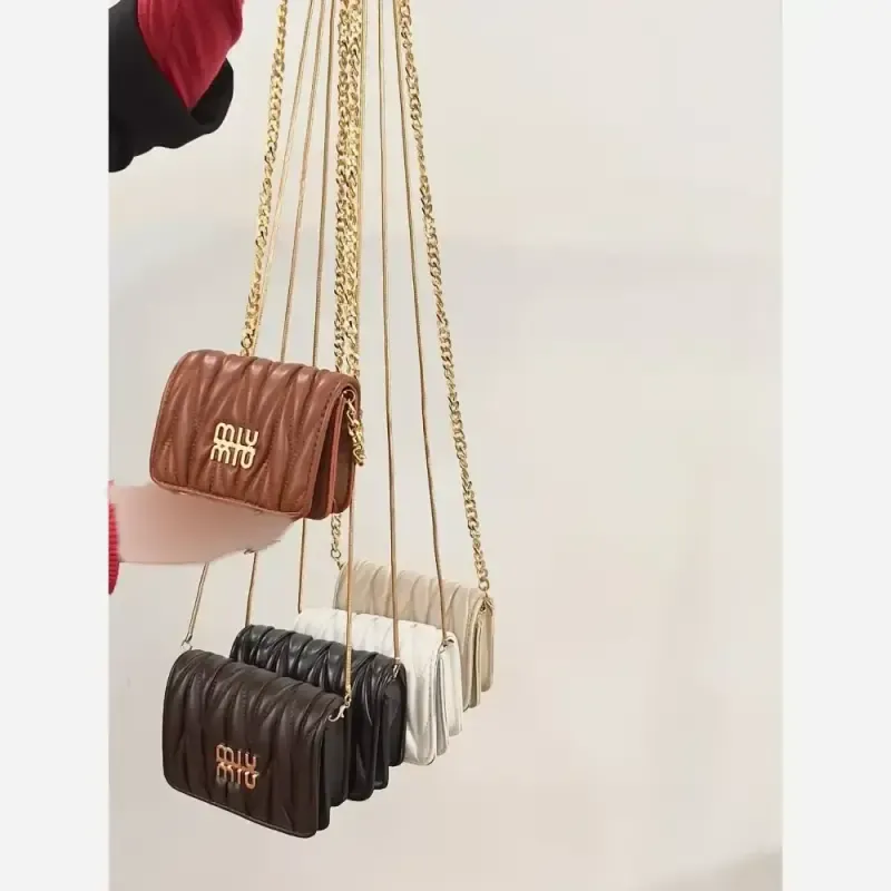کیف مینی زنانه چرم لباسی خارجی بند زنجیری