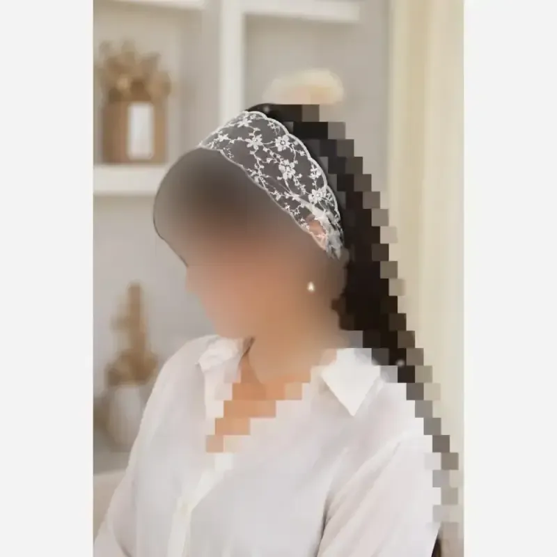 هدبند گیپوری زنانه و دخترانه تل گیپور ترند گلدوزی شده