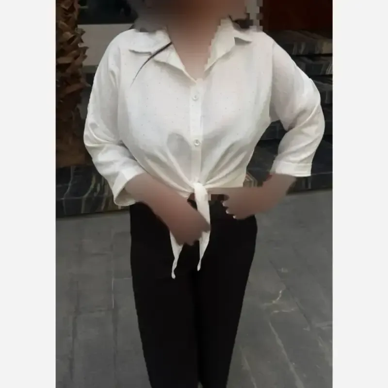شومیز جلو گره ای زنانه جنس صوفیا نگینی فری سایز رنگبندی متنوع
