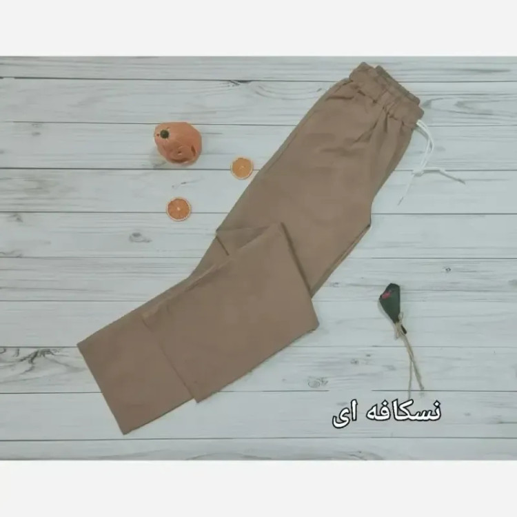 شلوار نیم بگ لینن زنانه سایز 38 تا 48 قد 100 سانت