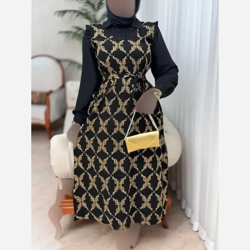 پیراهن طلاکوب پروانه زنانه جنس اسکادا سایز بزرگ