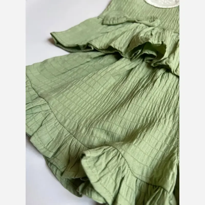ست دو تکه تابستانه دخترانه تاپ و شلوارک جنس اطلس سایز 1 تا 7 سال