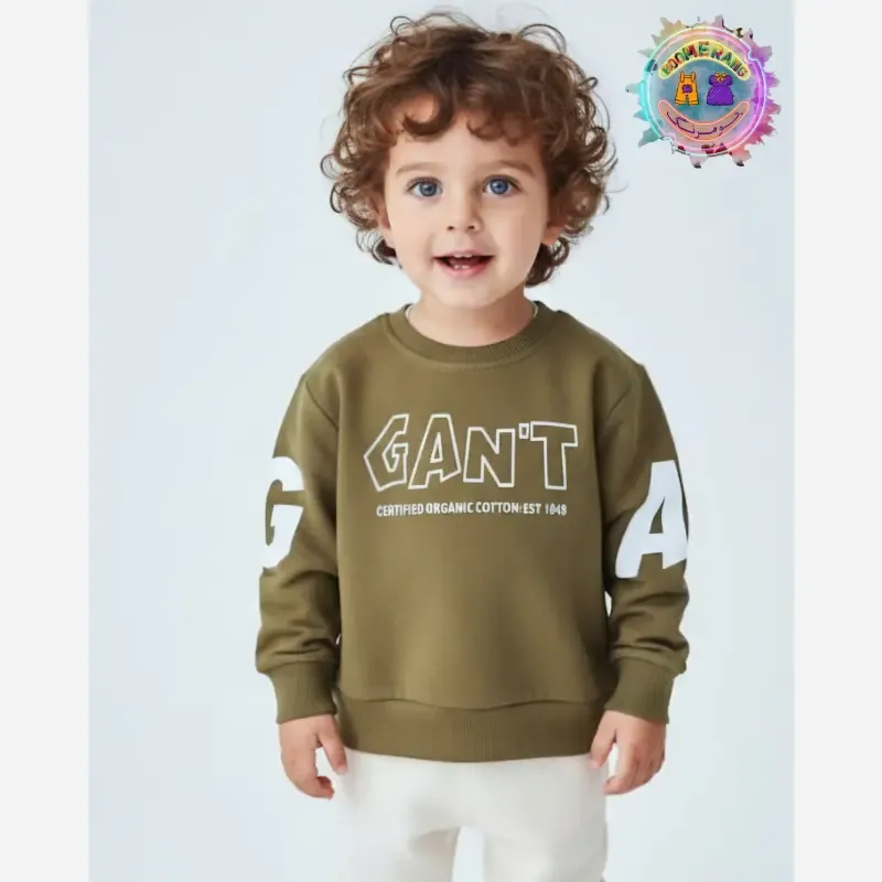 بلوز پاییزه بچگانه دورس اسپرت مدل GANT فینگردار سایز 1 تا 20 سال