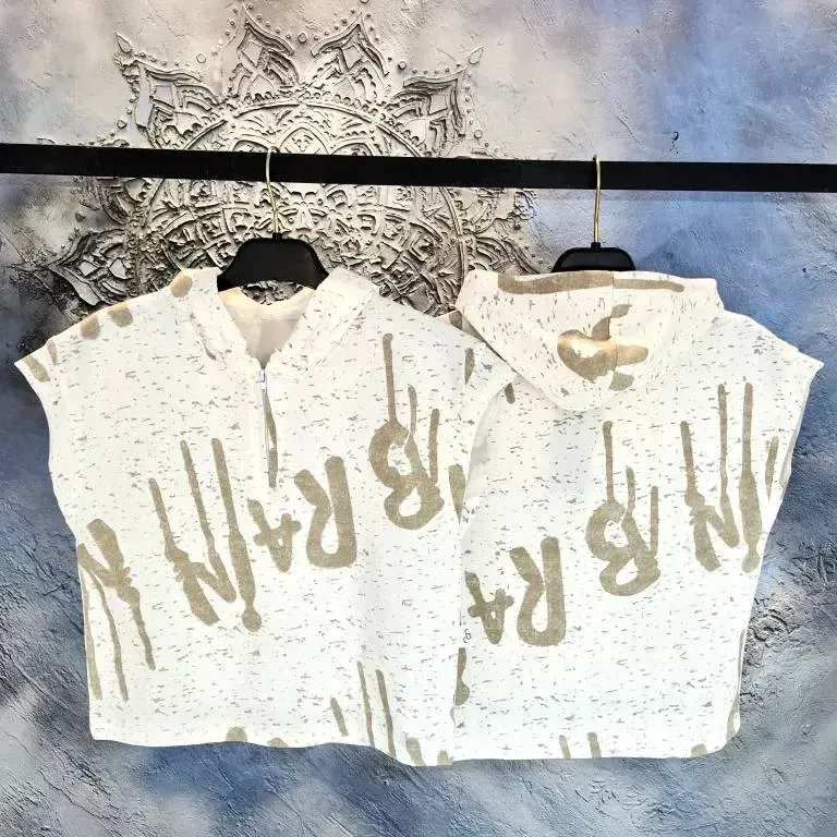 وست کلاهدار بچگانه و زنانه تک پنبه ترک تابستانه نازک 3 تا 14 سال
