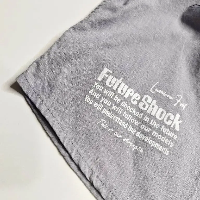 بلوز لینن اسپرت یقه فرنچ طرح future مناسب دختر و پسر 7 تا 12 سال