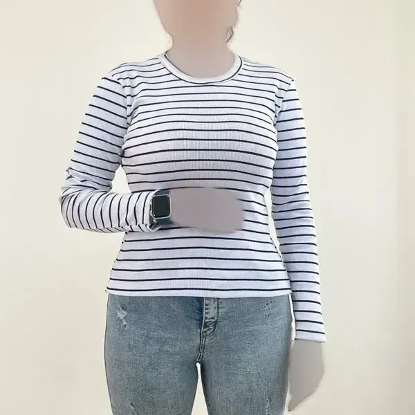 بلوز یقه گرد کبریتی زنانه کد 1225 مناسب سایز 38 تا 46