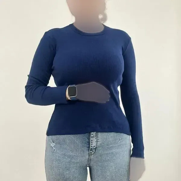 بلوز یقه گرد کبریتی زنانه کد 1225 مناسب سایز 38 تا 46