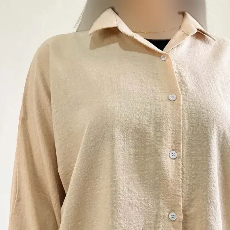 شومیز لینن خفاشی زنانه قد 67 سانت دور سینه 144 سانت کد 1365