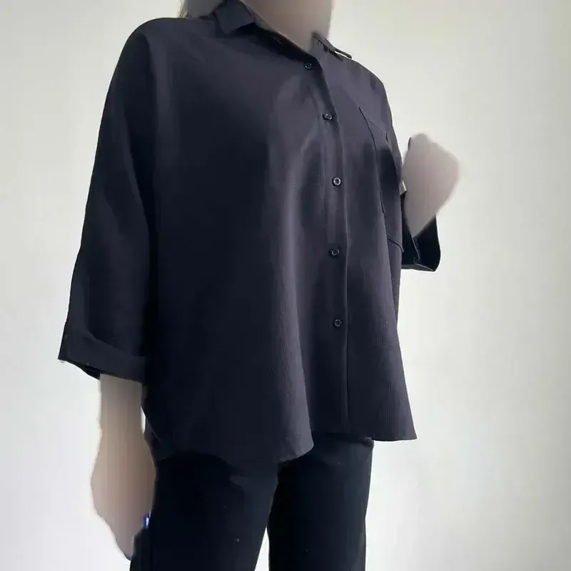 شومیز لینن خفاشی زنانه قد 67 سانت دور سینه 144 سانت کد 1365