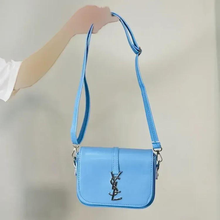 کیف دوشی زنانه چرم مصنوعی YSL ابعاد 20 در 16 سانتیمتر