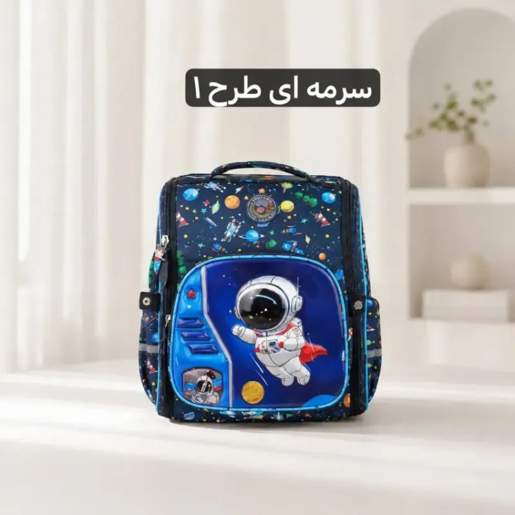 کوله پشتی پارچه ای مدرسه و دانشگاه ابعاد 48 در 31 سانتیمتر