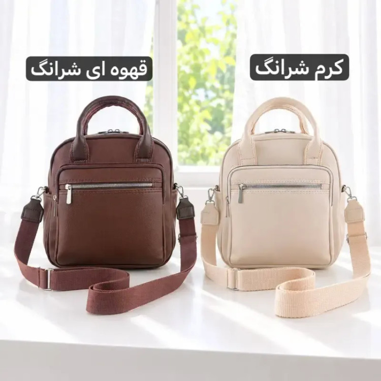 کوله دخترانه چرم مصنوعی 3 کاره روزمره ابعاد 30 در 27 سانتیمتر