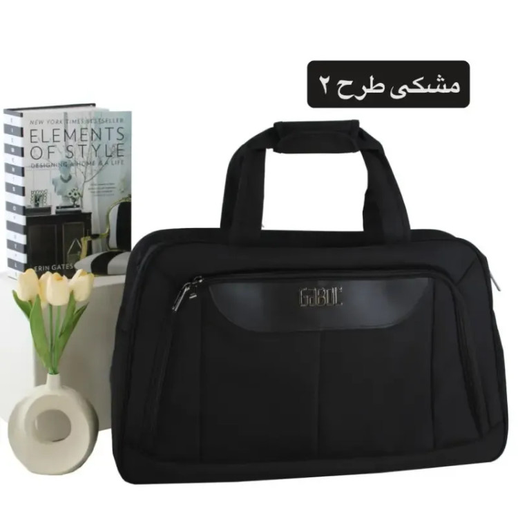 ساک ورزشی و اسپرت پارچهای با بند بلند و آستر ساتن ابعاد 20x40x58 سانتیمتر